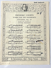 Classical Sheet Music chopin works for piano etudes op. 10