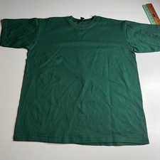 Vintage 90s Boo-z Blank T-Shirt XL Green Single Stitch Made in USA Deadstock