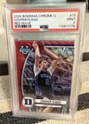 COOPER FLAGG 1st Bowman Chrome U RC /45 Red Wave SSP Duke/Mavericks ROY! PSA 9!