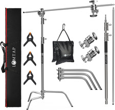 C Stand Light Stand Stainless Metal Photography Kit - Heavy Duty 6.8Ft/210Cm Ver