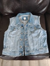 LC Lauren Conrad Womens Blue Button-Front Ves...