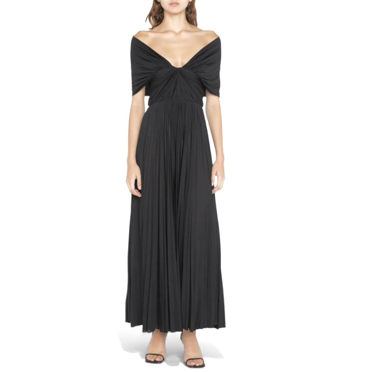chinese dress ladies Brandon Maxwell Cape-effect Draped Stretch Jersey Gown – Runway Catalog main image 1