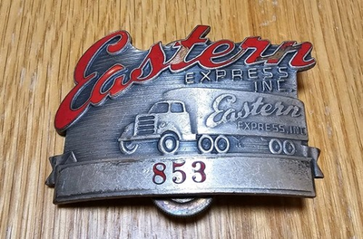 #ad Rare Vintage Eastern Express Inc Trucking Trucker#x27;s Cap Hat Badge Pin $59.99