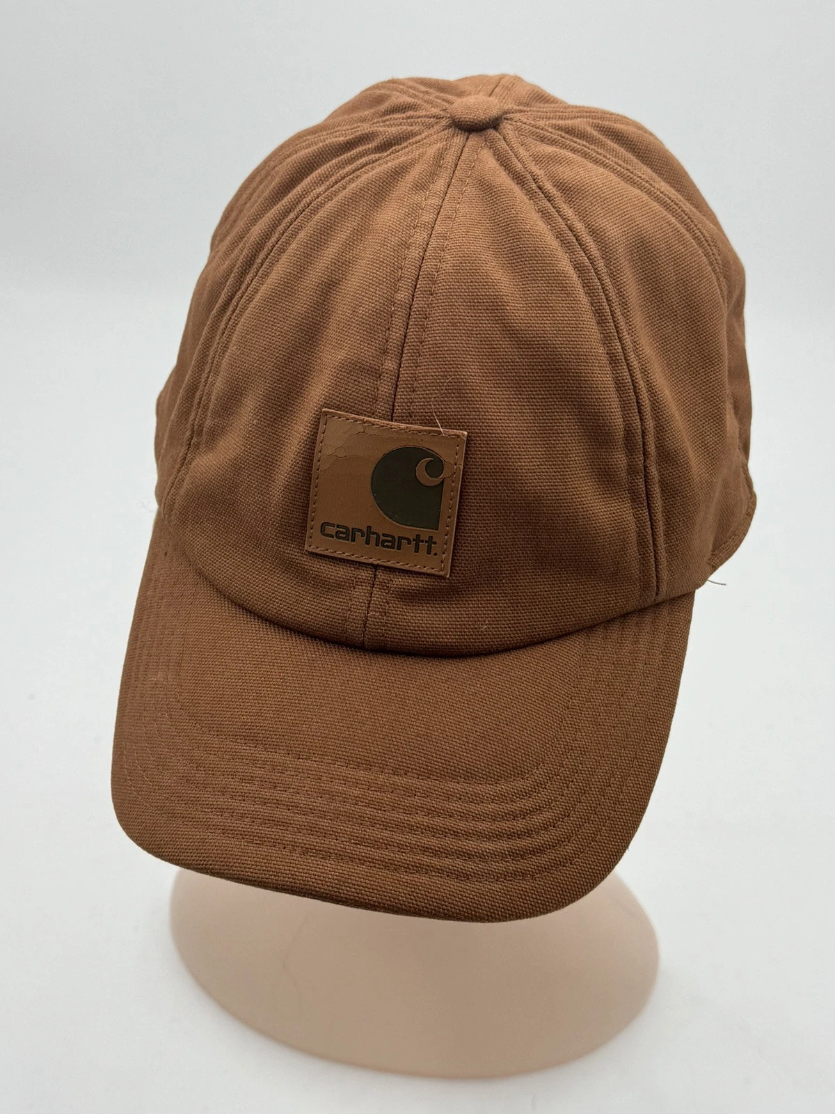 Carhartt Hunting Insulated Trapper Hat Ear Flap Patch Fleece Line Brown Tan M-L