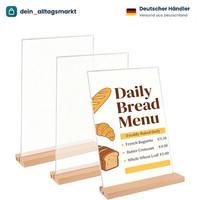 Aufsteller A4 Tischaufsteller Acryl Mit Holzfuß MenüKartenhalter FüR BüRo