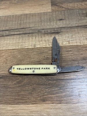 Vintage 1940 s YELLOWSTONE PARK U.S.A. Souvenir 2 Blade Pocket Knife