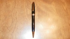 PENNA A SFERA VINTAGE MONTBLANC MEISTERSTUCK PIX PLACCATA ORO INCHIOSTRO NERO FUNZIONA BENE