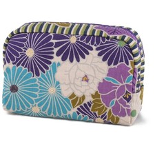 Small Makeup Bag Retro Flower Purple , Made in Japan Japanese Kimono Desigh,...