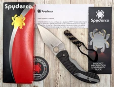 🔥⚫Spyderco Perrin PPT, SPRINT RUN, CPM-S90V, Textured Carbon Fiber, C135CFP NEW
