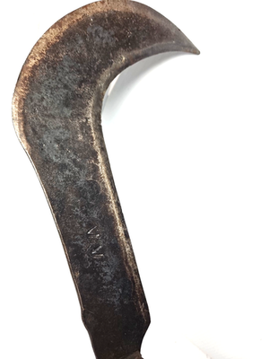 Vintage Billhook Curved Blade Machete Sickle Tobacco Knife Tool Farm 25