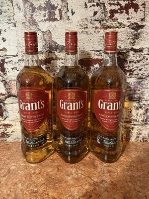 3 Flaschen Grant's Triple Wood Blended Scotch Whisky 1L 40%  Scotland