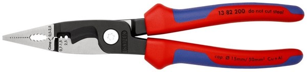 Knipex-Werk Elektro-Installationszange 13 82 200 Sb Abisolierzangen-image