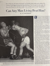 1952 Rocky Marciano Can any Man Beat Him Boxer Vintage Magazine Full Article