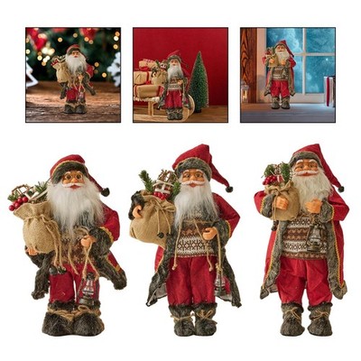 Stehender Weihnachtsmann Puppe Weihnachtsdeko feine Handarbeit Tischplatte