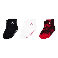 Nike Air Jordan No Slip Socks 3 Pair Toddler 2-4 Years Old Black Red White New