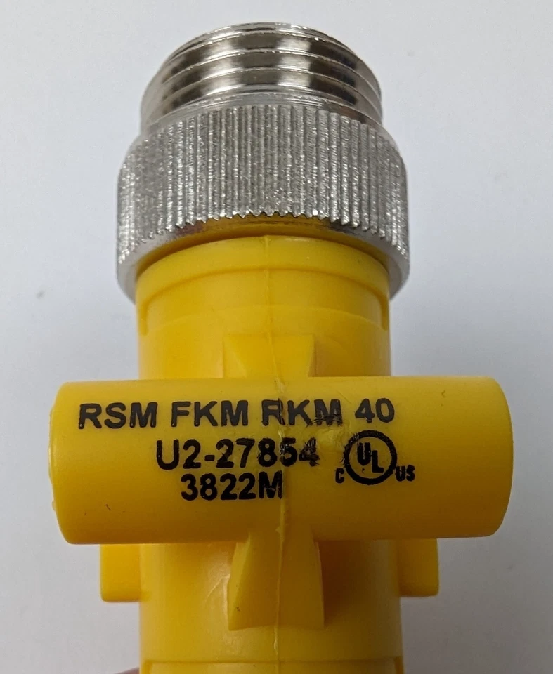 Turck RSM FKM RKM 40 Actuator and Sensor Tee 4-Pin Connector Yellow NEW - Image 3 of 4