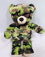 Build a Bear Camo Teddy Plush 18" Green 2014 Retired