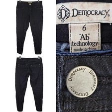Democracy Jean Skinny Ab Solution Flex Womens Size 6 Dark Wash Mid Rise