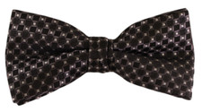 Black and Gray Checker Pattern Bow Tie