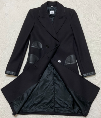 ジャケット・アウター BURBERRY LONDON wool trench coat black s-l400.png