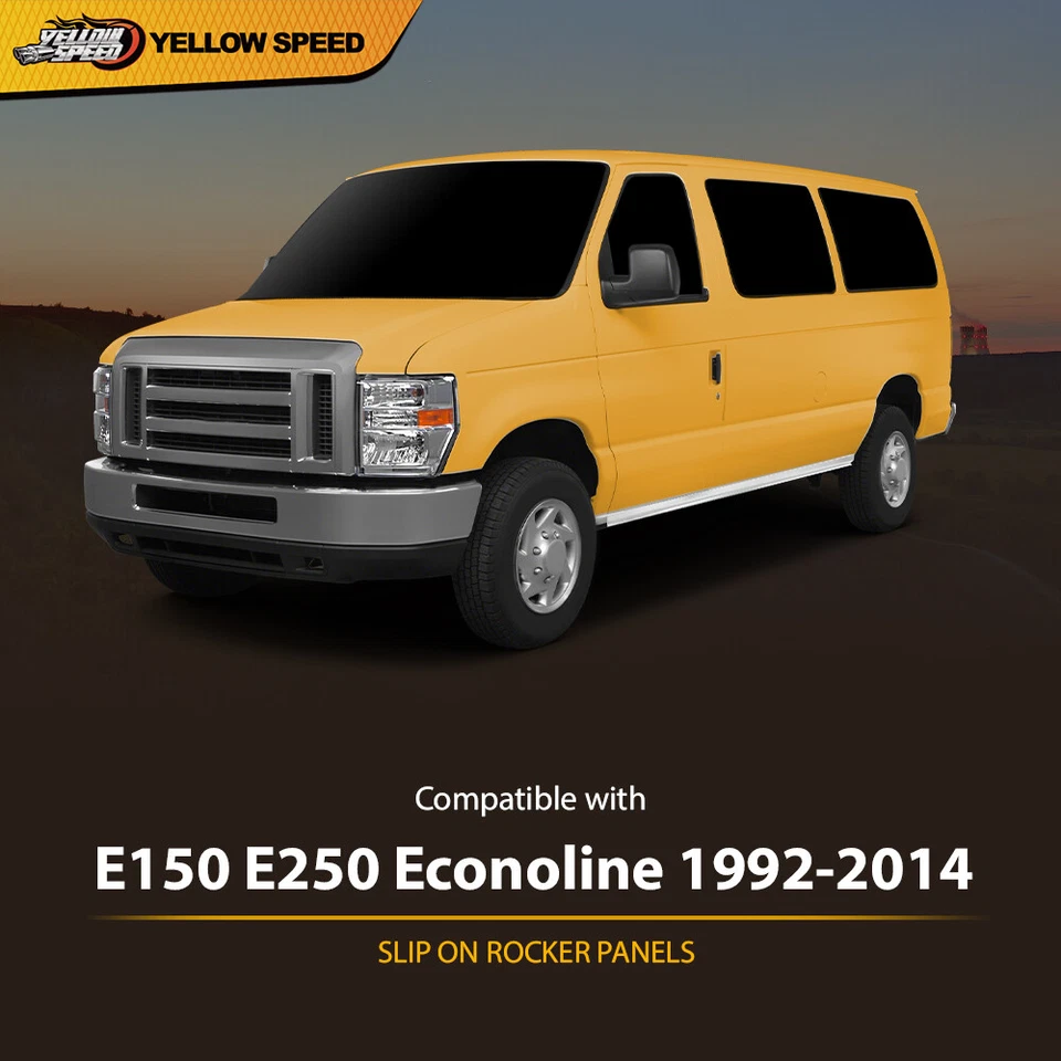Slip On Rocker Panels Fit For Ford E150 E250 Econoline Van 1992-2016 Left+Right - Image 2 of 4