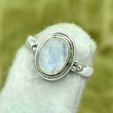 Rainbow Moonstone Ring,Moonstone Ring,925 Sterling Silver Ring,Gift For Her