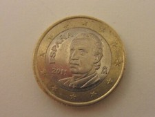 MONETA DA 1 EURO SPAGNA RE JUAN CARLOS 2011