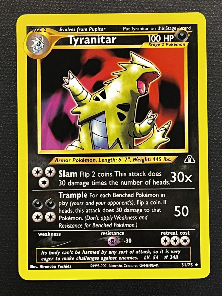 Tyranitar #31/75 Neo Discovery 2001 Unlimited Vintage Rare | eBay