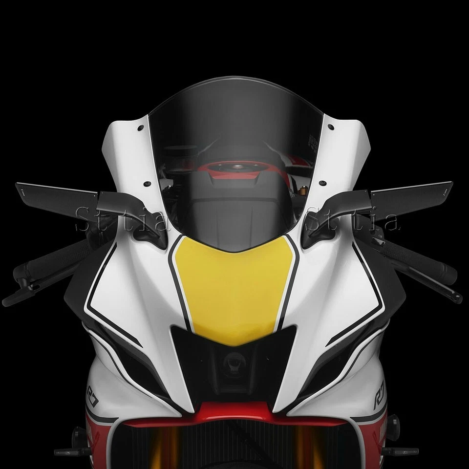 Espejos retrovisores ajustables de aluminio aptos para Yamaha YZF R1 2017-2025 Foto 2 de 4