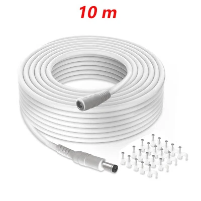 JENNOV 10M 33FT DC Power Extension Cable 5.5mm x 2.1mm Cord for CCTV Security Camera