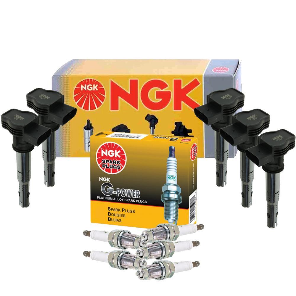 NGK 5 Ignition Coils  5 G-Power Platinum Spark Plugs Kit For VW Beetle Jetta L5