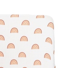 Boho Rainbow Soft Organic Bamboo Muslin fitted crib sheet