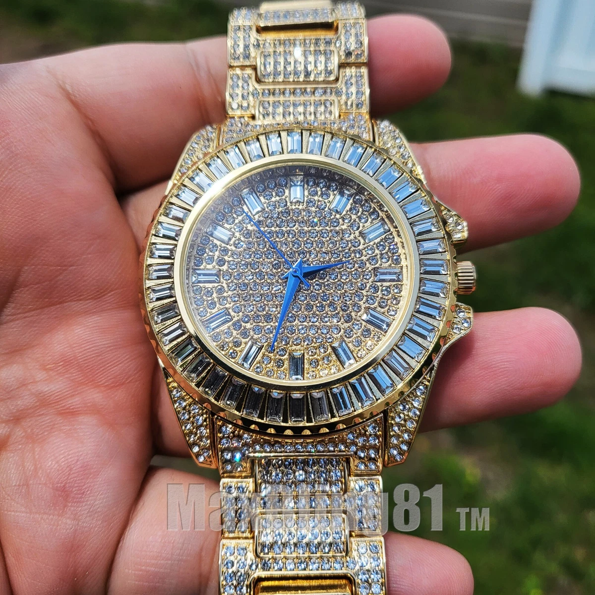 Diamond watch top bands for mens