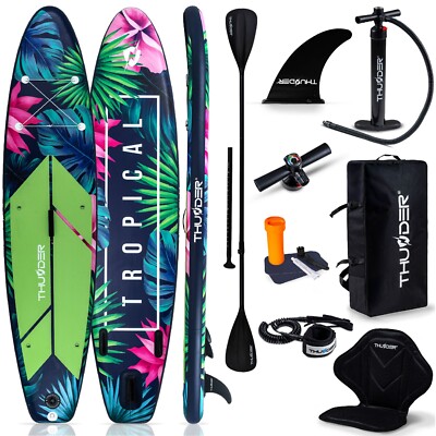 SUP Board 320cm Aufblasbar Paddel bis 150kg Komplettset Surfboard THUNDER  TROPI