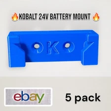 🔥 Kobalt 24v Battery Holder Mount Blue 5 Slim Organizers🔥