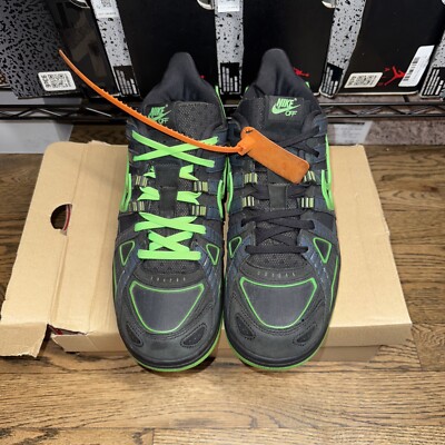 Off White X Air Rubber Dunk  green Strike  Size 10.5