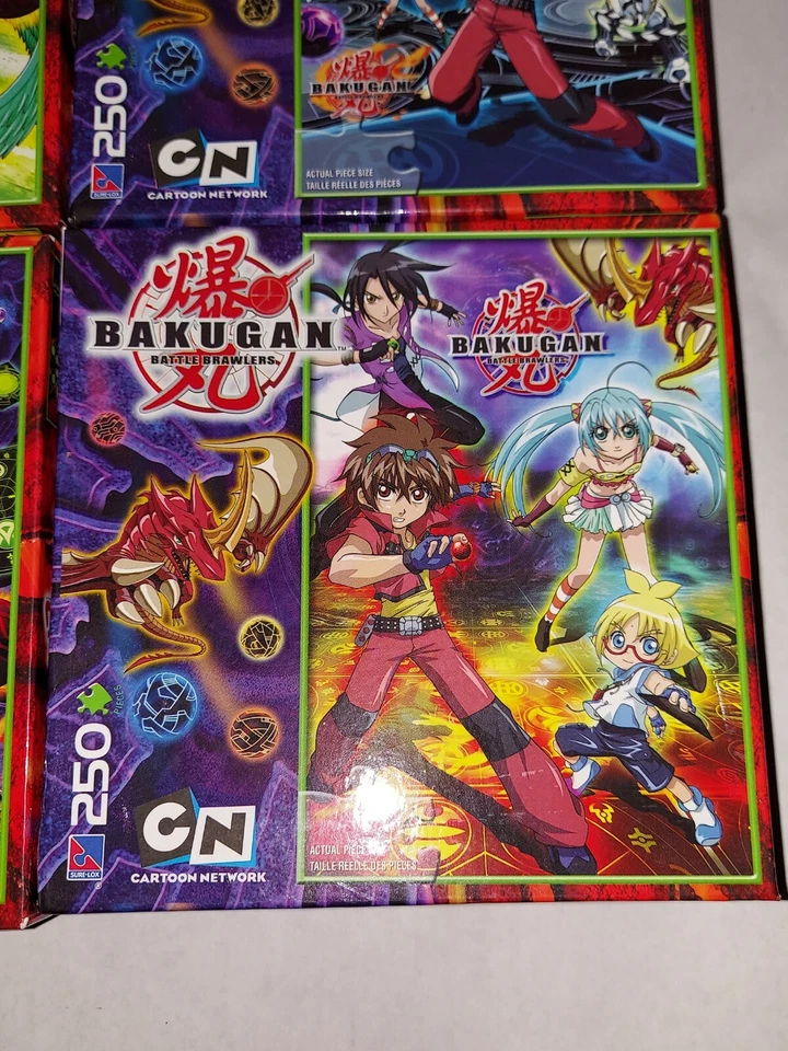 Rompecabezas Bakugan Battle Brawlers sellado de fábrica 250 piezas nuevo 2008 juego de 4  Foto 2 de 4