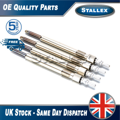 Stallex 4x Diesel Heater Glow Plugs Fits Jeep Cherokee (KJ) 2.8 CRD
