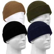 100% Wool Watch Cap Warm GI Cold Winter Weather Snow Ski Hat USA Made