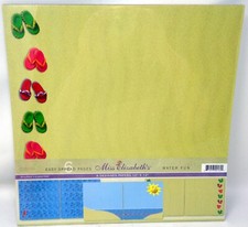 MISS ELIZABETH'S: Water Fun 12x12 Scrapbooking Papers NEW