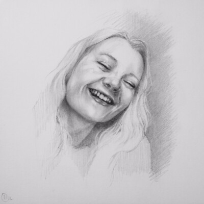 Kleines Portrait #8 - 5x5'' - Originalzeichnung auf 150 g/m² Papier (kein Druck)