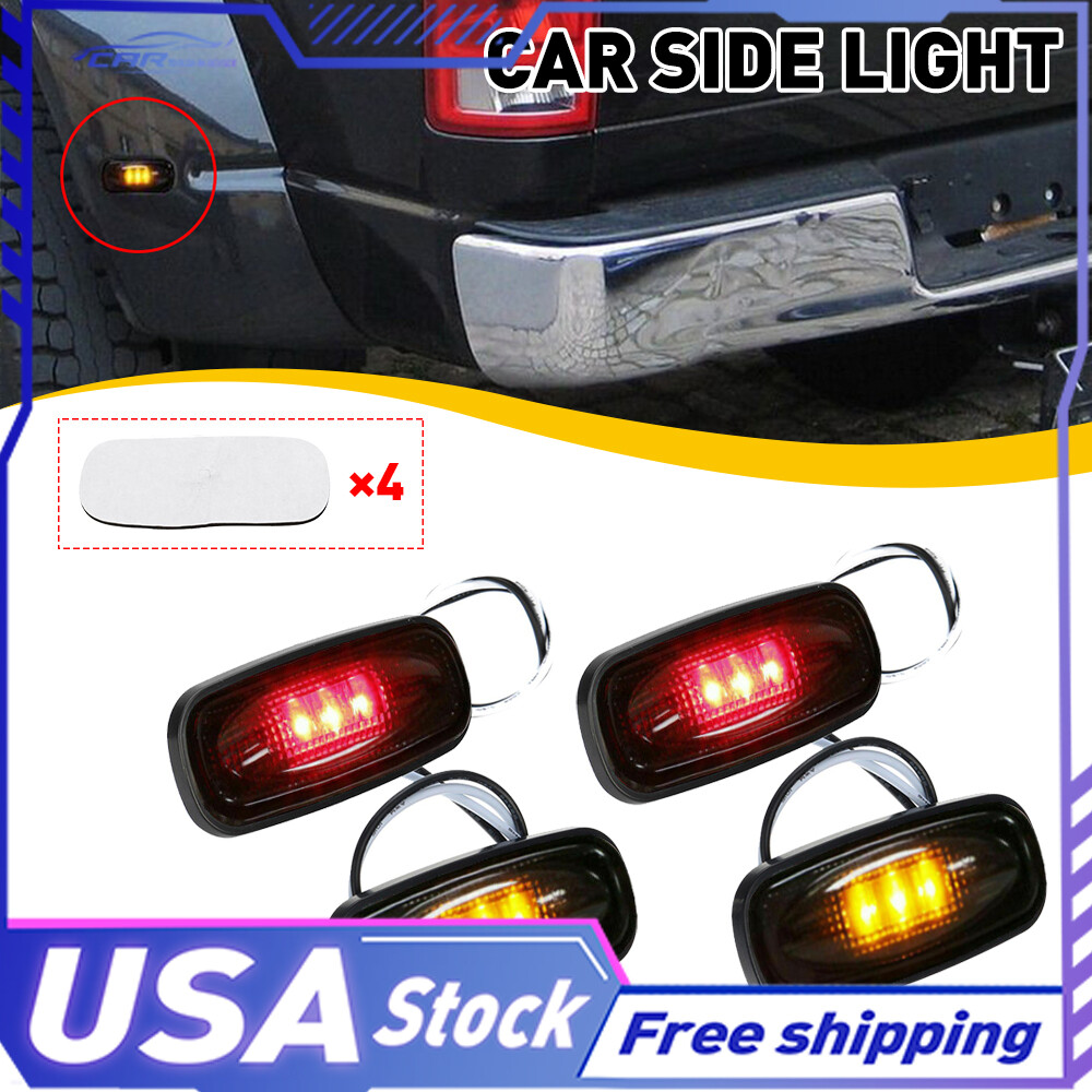 2003-2018 RAM 3500 Dually Truck Smoked LED Side Marker Light Lamp  