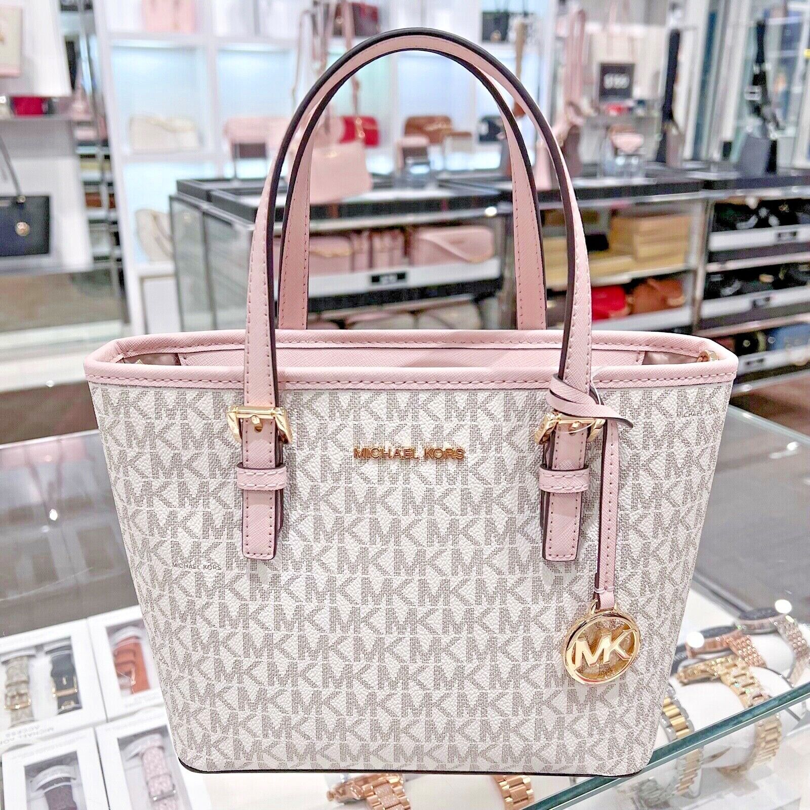 Michael Kors Bags | Michael Kors Jet Set Tote Bags | Color: Pink/White | Size: Os | Annamdel's Closet