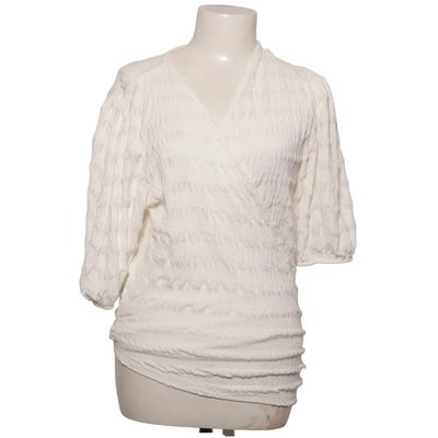 Cotton Club, Wickeltop, Größe: XXL, Structure Wrap Tee, Weiß #Cka
