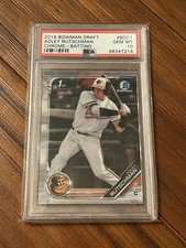 2019 1ST BOWMAN DRAFT CHROME #BDC1 ADLEY RUTSCHMAN RC BATTING PSA 10 Orioles 