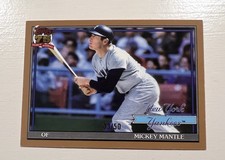 2026 Topps Basebal Series 1 Mickey Mantle 1991 Insert Gold #/50 HOF Yankees