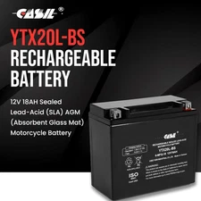 YTX20L-BS Motorcycle Battery for YAMAHA XVS13AY V Star 1300, Stryker 2009-2017
