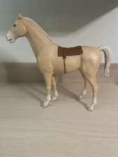 Wheeled Thunderbolt Johnny West Palomino Horse With Indian Saddle Blanket