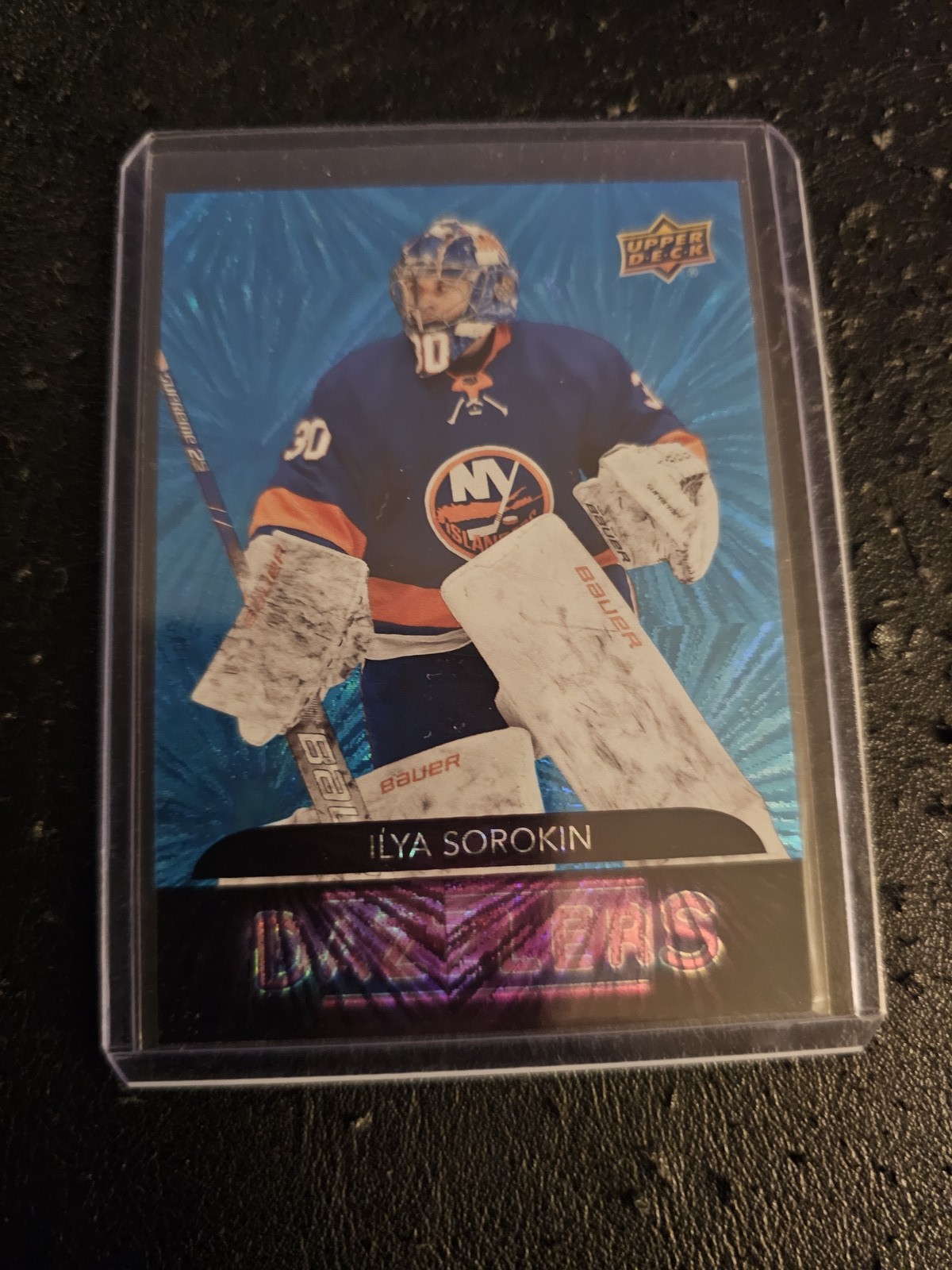 2020-21 Upper Deck Dazzlers Extended Series Ilya Sorokin #DZ-127 Blue Rookie