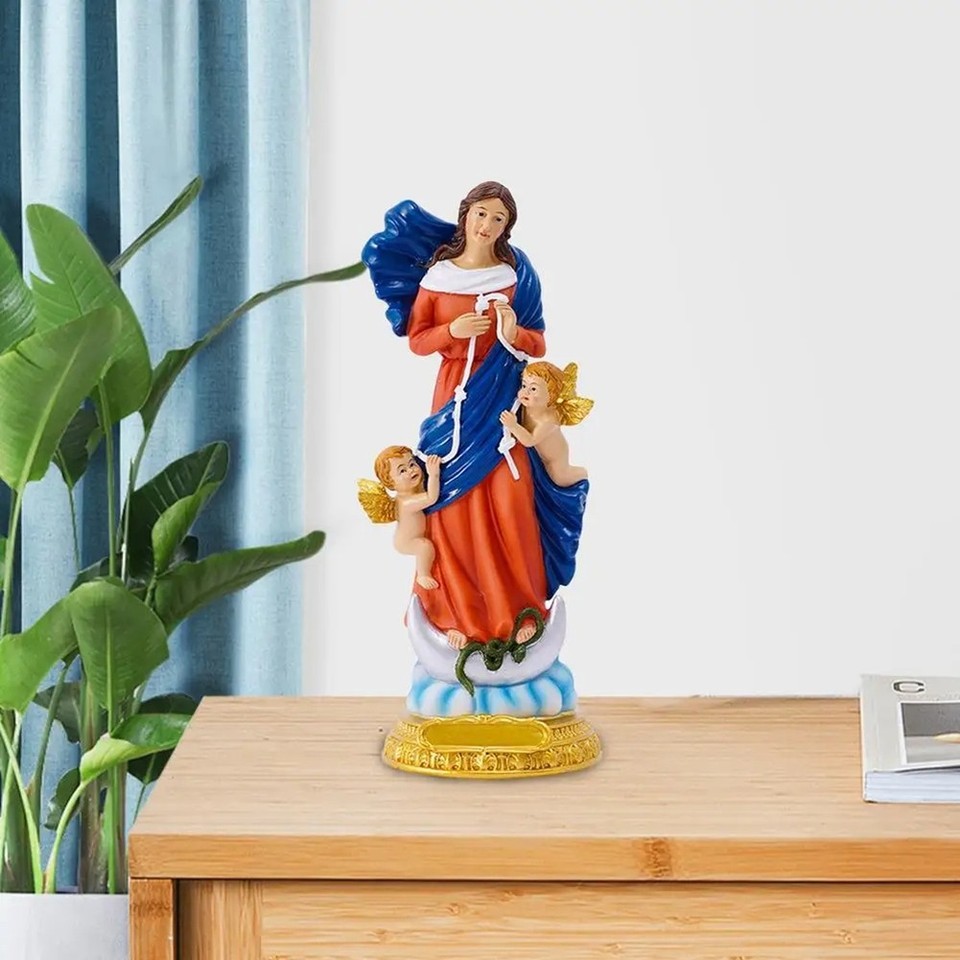 Blessed Mother Statue Color Painted Lady of Grace Resin Statue Altar ...